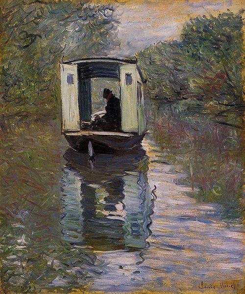 Le Bateau atelier, Claude Monet